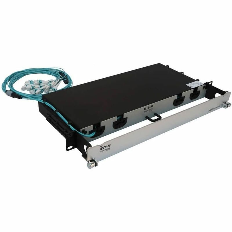 Eaton Tripp Lite Series Preloaded Fiber Panel, 1U - 2x (24F MTP/MPO-PC to 12x LC Duplex F/M) 24F Trunk Cables, OM4 Multimode, 20 m (65.6 ft.) - Thumbnail 5