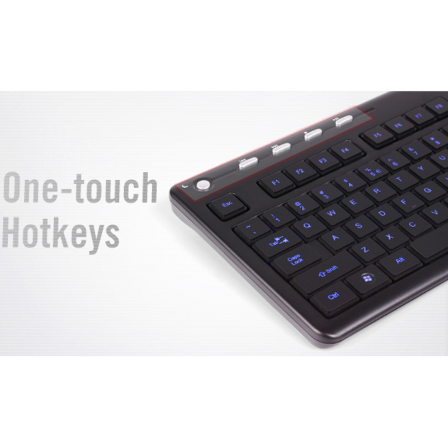 A4-TECH BLUE LED BACKLIT MULTIMEDIA KEYBOARD - Thumbnail 5