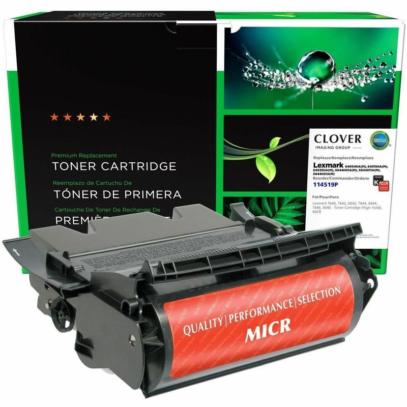 Clover Imaging Remanufactured High Yield MICR Toner Cartridge for Lexmark T640/T642/T644/X642/X644/X646 - Thumbnail 1