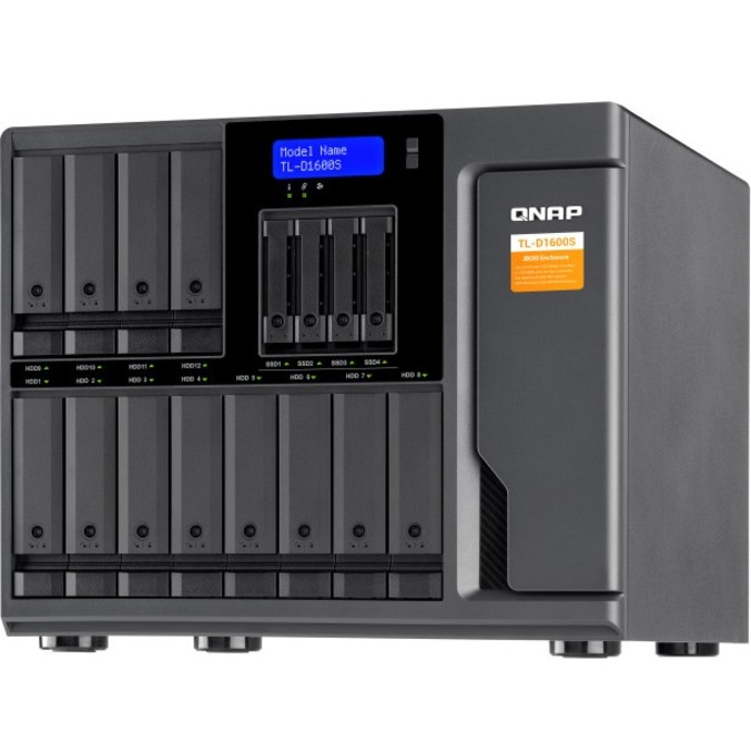 QNAP TL-D1600S Drive Enclosure SATA/600 - Mini-SAS Host Interface Tower - Thumbnail 3