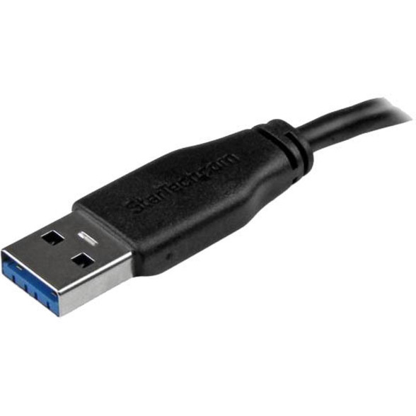 StarTech.com 15cm (6in) Short Slim SuperSpeed USB 3.0 (5Gbps) A to Micro B Cable - M/M - Thumbnail 2