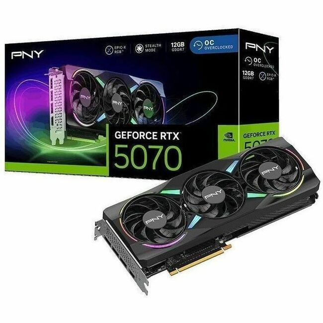 PNY GEFORCE RTX 5070 ARGB OVERCLOCKED TRIPLE FAN - Thumbnail 1