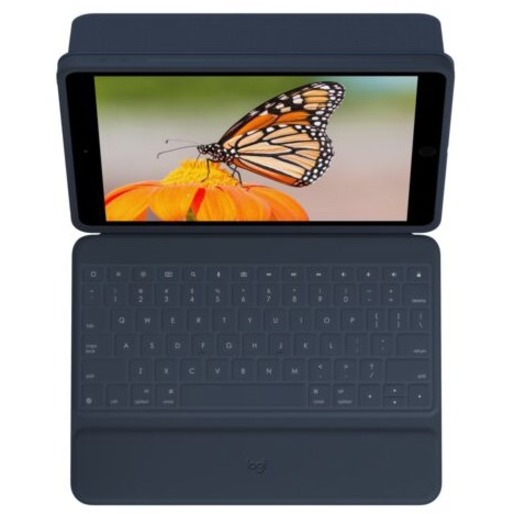 Logitech Rugged Combo 3 Rugged Keyboard/Cover Case (Folio) Apple, Logitech iPad (8th Generation), iPad (7th Generation), iPad (9th Generation) Tablet - Blue - Thumbnail 2
