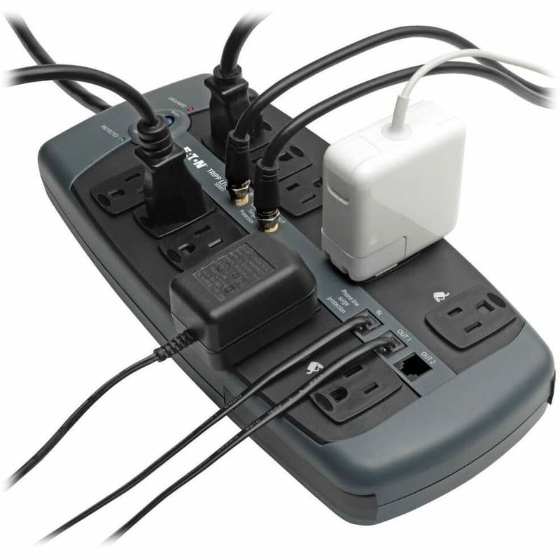 Tripp Lite by Eaton Protect It! 10-Outlet Surge Protector 8 ft. (2.43 m) Cord 3345 Joules Tel/Modem/Coaxial Protection - Thumbnail 4