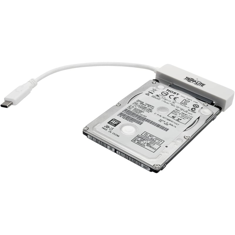 Tripp Lite by Eaton USB 3.2 Gen 2 (10 Gbps) USB-C to SATA III Adapter Cable with UASP 2.5 in. SATA Hard Drives Thunderbolt 3 Compatible White - Thumbnail 3