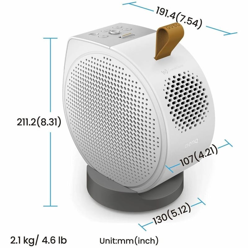 BENQ 1080P PORTABLE PROJECTOR WHITE1920X1080DLP500AL - Thumbnail 3
