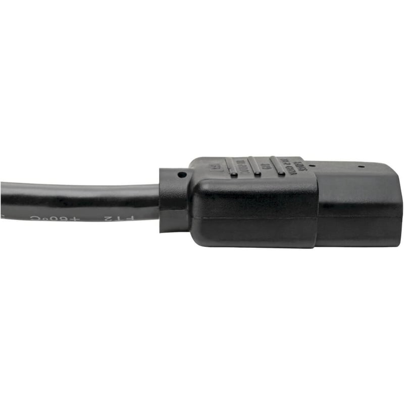 Eaton Tripp Lite Series PDU Power Cord, C13 to C14 - 10A, 250V, 18 AWG, 2 ft. (0.61 m), Black - Thumbnail 4
