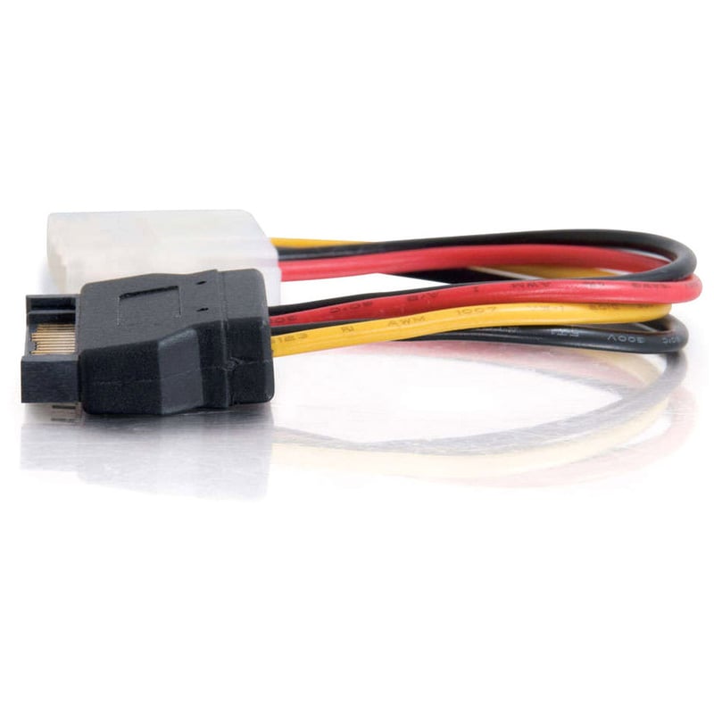 POWER CORD - 15 PIN SATA - MALE LEFT GENDER - 4-PIN MOLEX - FEMALE RIGHT GENDER - Thumbnail 3