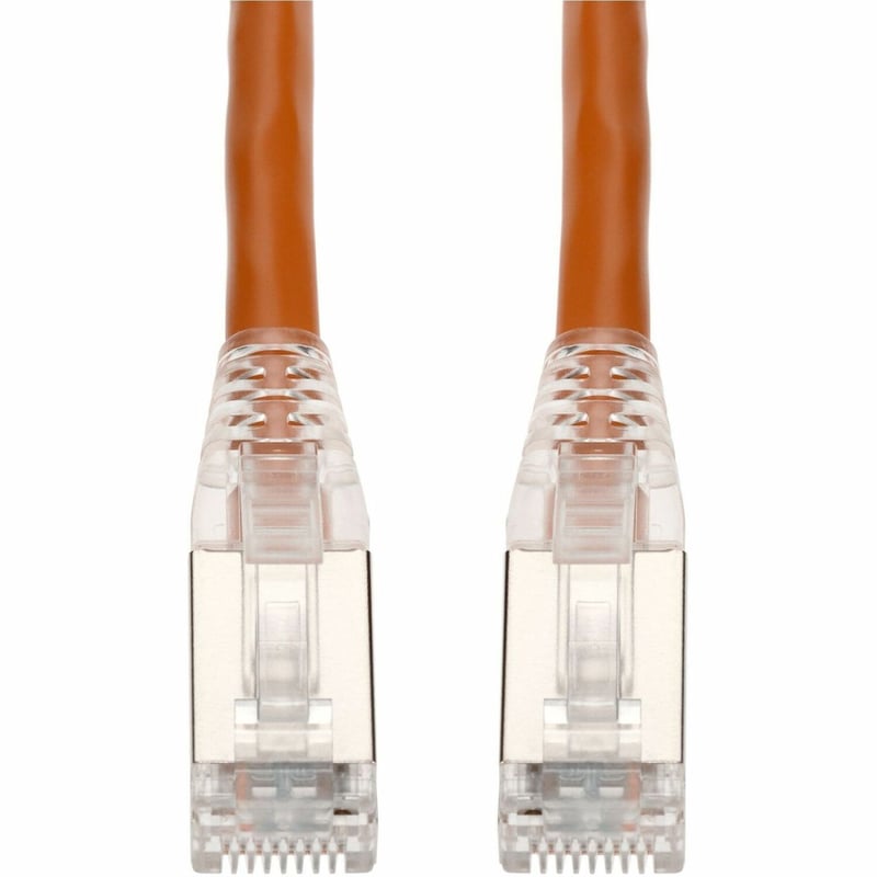 AddOn 75ft Orange CAT 6 Shielded PVC Ethernet Cable Snagless Bubble Boot RJ-45 M/M - Thumbnail 1