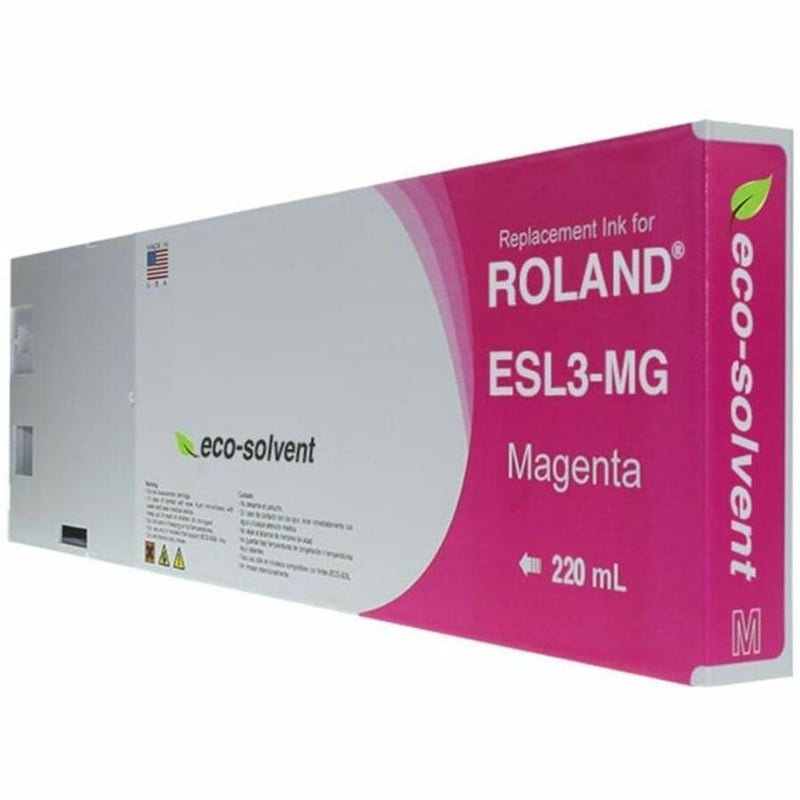 WF Non-OEM New Magenta Wide Format Inkjet Cartridge for Roland ESL3-MG - Thumbnail 1