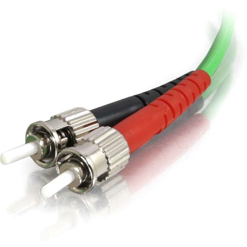 C2G-2m ST-ST 62.5/125 OM1 Duplex Multimode PVC Fiber Optic Cable - Green - Thumbnail 1