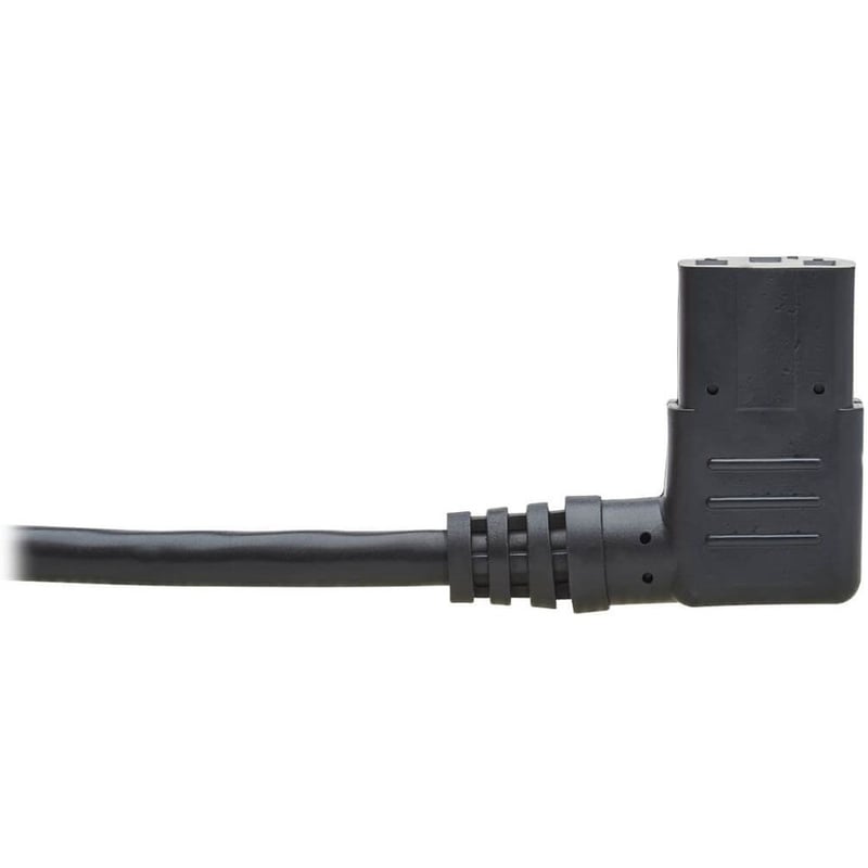 Eaton Tripp Lite Series Power Extension Cord, Right-Angle C13 to C14 PDU Style - 10A, 250V, 18 AWG, 2 ft. (0.61 m), Black - Thumbnail 4