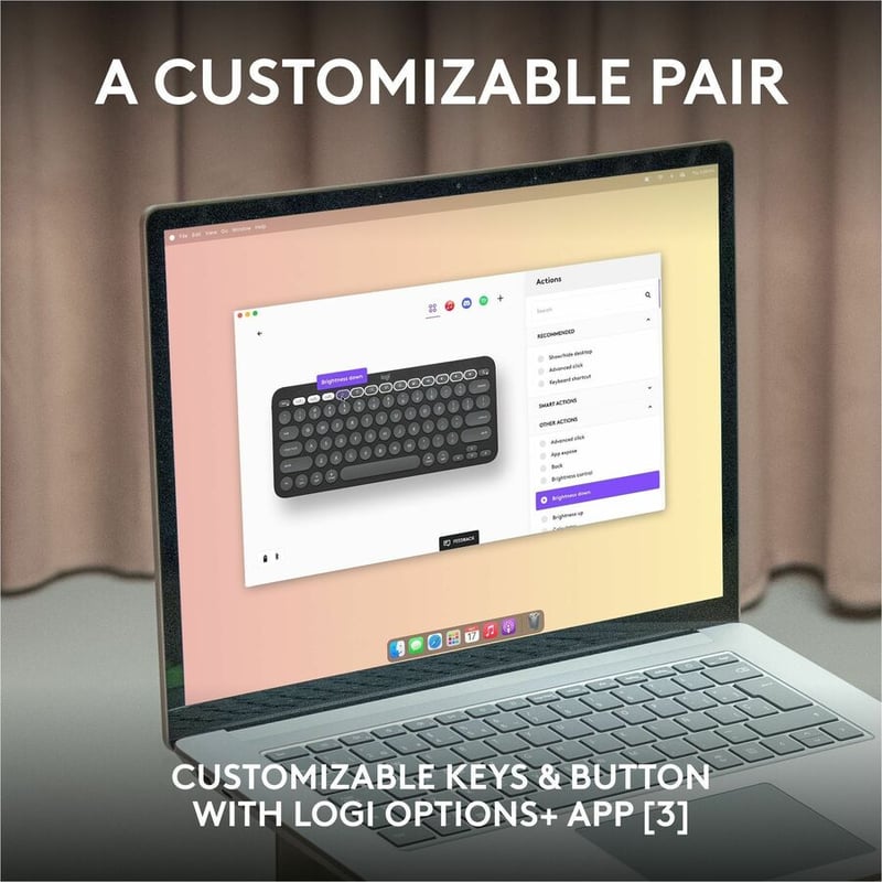 Logitech Pebble 2 Combo for Mac Wireless Keyboard and Mouse - Thumbnail 5