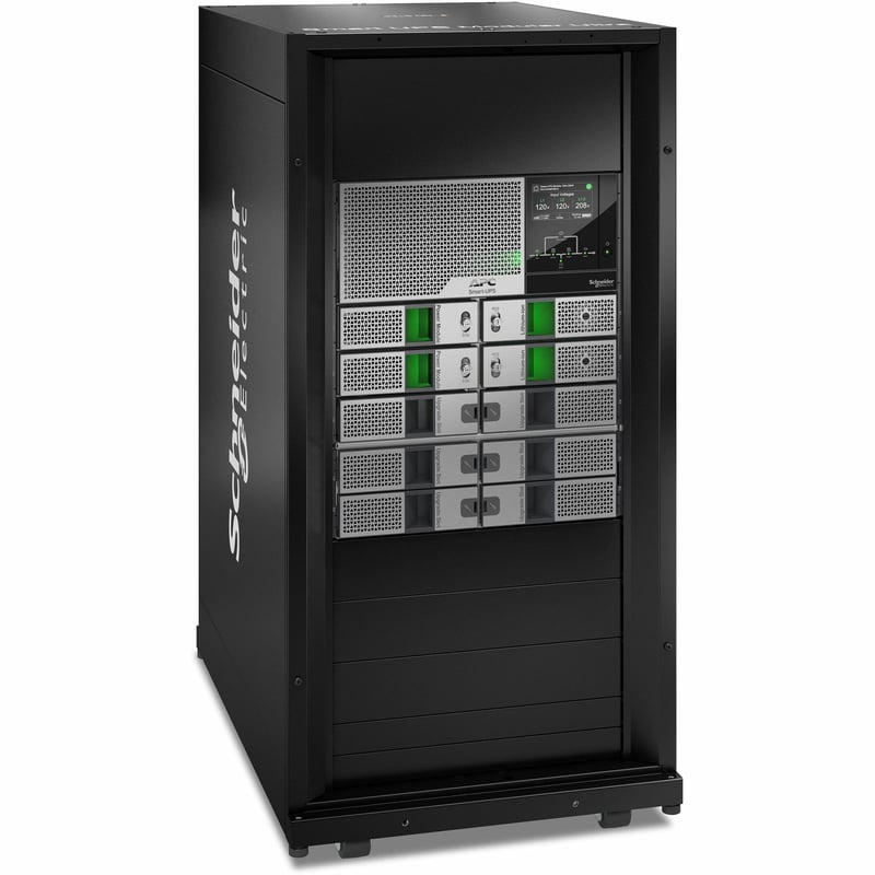 APC Smart-UPS Modular Ultra On-Line, 10kW scalable to 20kW N+1, Lithium-ion, Tower 24U, 208/240V, Network Management, W/ Battery chassis - Thumbnail 1