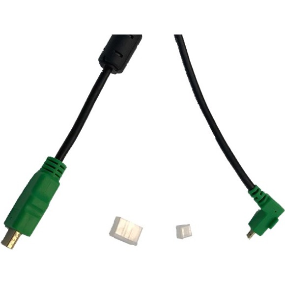 CABLE, HDMI, 1.5M (4.9FT), RIGHT ANGLE, UM-1080CP-B, GREEN - Thumbnail 2