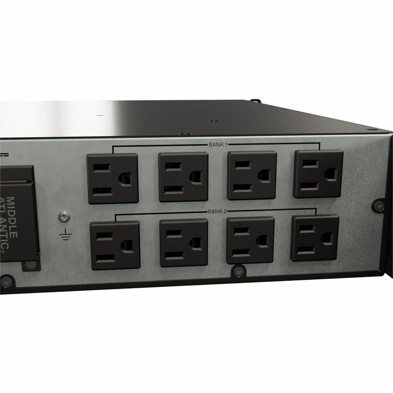 Middle Atlantic NEXSYS Series 2RU 15 Amp UPS Battery Backup Power System with Bank Outlet Control - 1000VA - Thumbnail 3