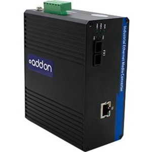 AddOn 1 10/100Base-TX(RJ-45) to 1 100Base-FX(SC) MMF 1310nm 2km Industrial Media Converter - Thumbnail 1