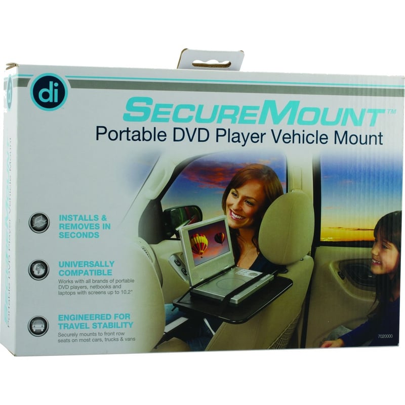Digital Innovations SecureMount 7020000 Vehicle Mount for Portable DVD Player, Notebook, Netbook - Black - Thumbnail 2