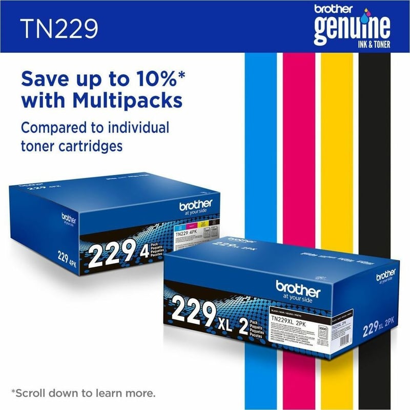 Brother Genuine TN229C Standard Yield Cyan Toner Cartridge - Thumbnail 3