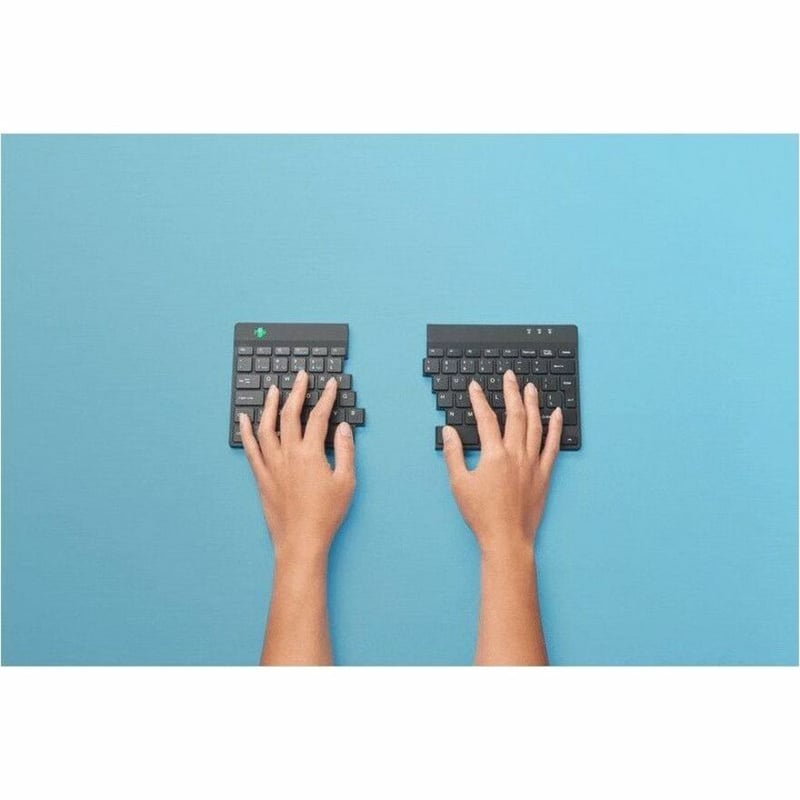 R-GO ERGONOMIC KEYBOARD, SPLIT KEYBOARD WITH BREAK LIGHT, QWERTY (US), BLACK, WI - Thumbnail 3