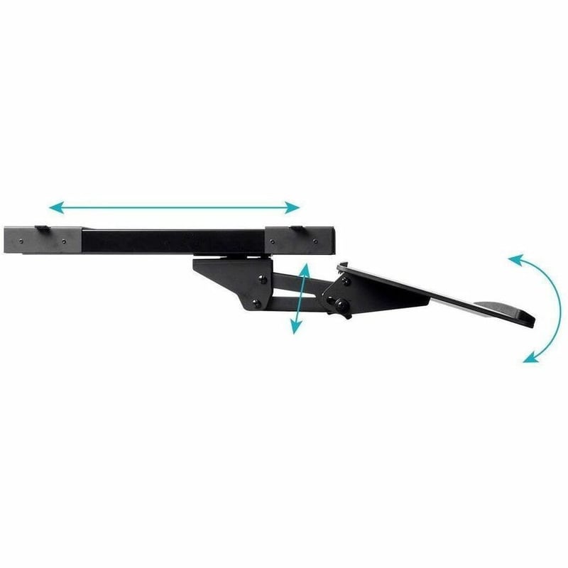 EASILY ADJUSTABLE HEIGHT, ANGLE, AND SWIVEL POSITION. STOWS UNDER DESK WHEN NOT - Thumbnail 4