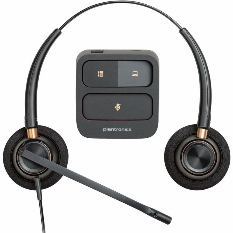 Poly EncorePro 520 with Quick Disconnect Binaural Headset TAA - Thumbnail 4