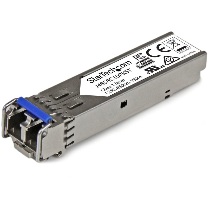 StarTech.com 10 pack HPE J4859C Compatible SFP Module 1000BASE-LX - 1GbE Gigabit Ethernet Single Mode/Multi Mode Fiber Transceiver - 10km - Thumbnail 1