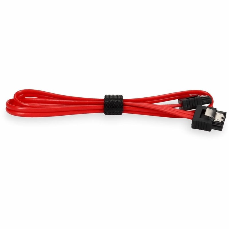 AddOn 5-Pack of 1.5ft SATA Flex Male to Male Red Serial Cables - Thumbnail 5
