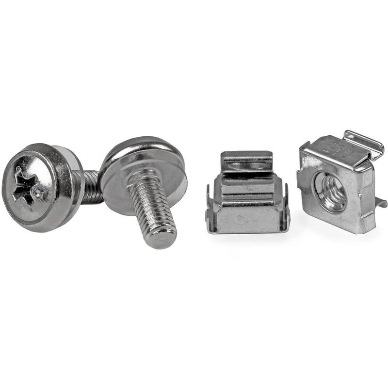 StarTech.com 50 Pkg M5 Mounting Screws and Cage Nuts for Server Rack Cabinet - Thumbnail 1