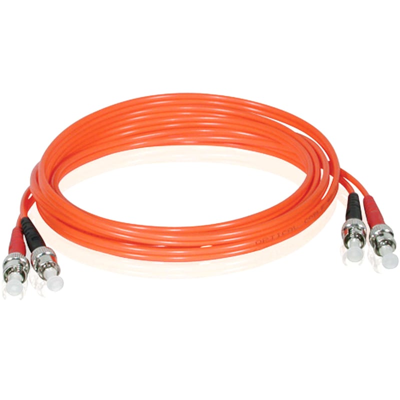 C2G 2m ST-ST 62.5/125 Duplex Multimode OM1 Fiber Cable - Orange - 6ft - Thumbnail 2