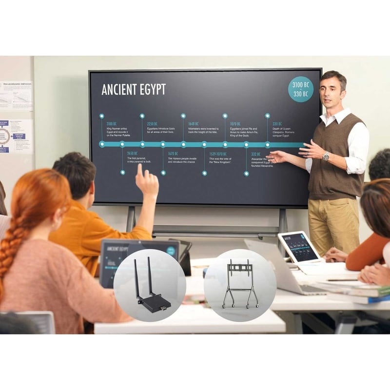 ViewSonic ViewBoard IFP9850-E4 - 4K Interactive Display with WiFi Adapter and Slim Trolley Cart - 350 cd/m2 - 98" - Thumbnail 4