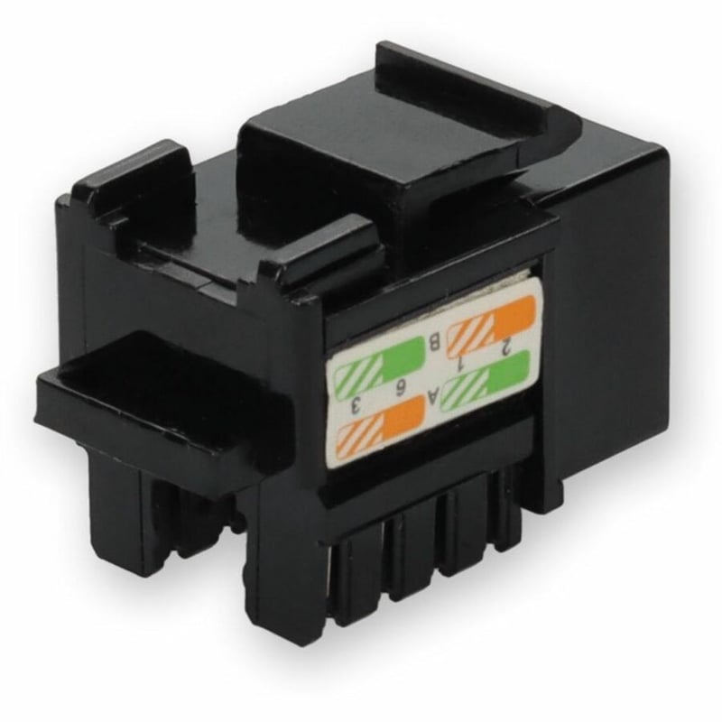 AddOn Non-Terminated to RJ-45 (Female) Black Cat6 UTP Copper Connector 90 Degree - Thumbnail 5