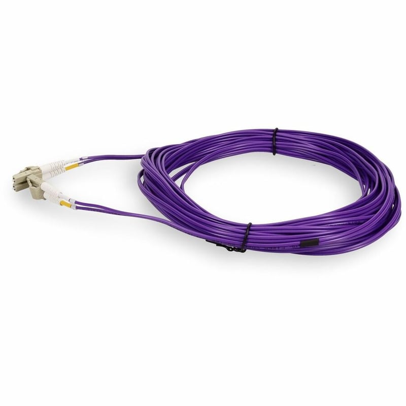 AddOn 6m LC to LC Purple OM4 Duplex OFNR (Riser-Rated) Fiber Patch Cable - Thumbnail 2
