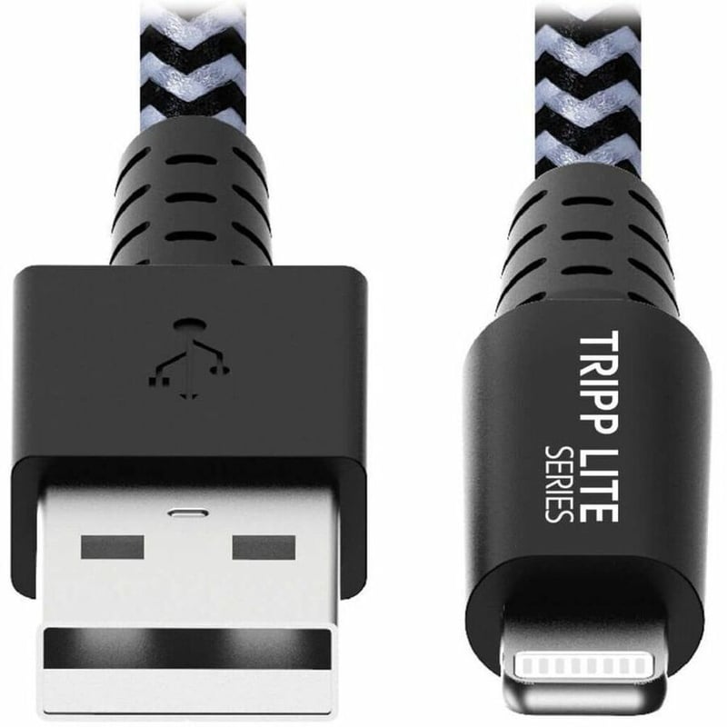 Eaton Tripp Lite Series Heavy-Duty USB-A to Lightning Sync/Charge Cable, MFi Certified - M/M, USB 2.0, 10 ft. (3.05 m) - Thumbnail 3