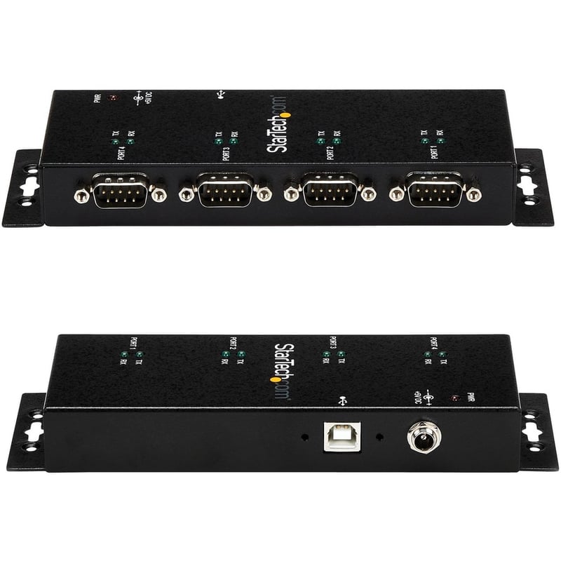 StarTech.com USB to Serial Adapter Hub " 4 Port " Industrial " Wall Mount " Din Rail " COM Port Retention " FTDI USB Serial - Thumbnail 5