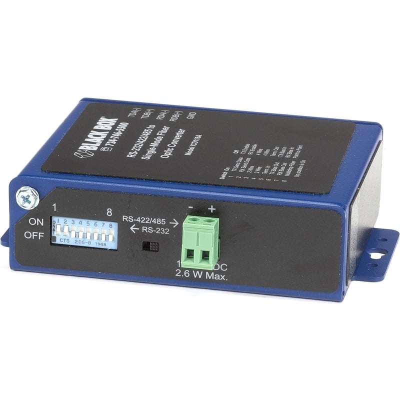 Black Box Industrial Opto-Isolated Serial to Fiber Single-Mode SC Converter - Thumbnail 3