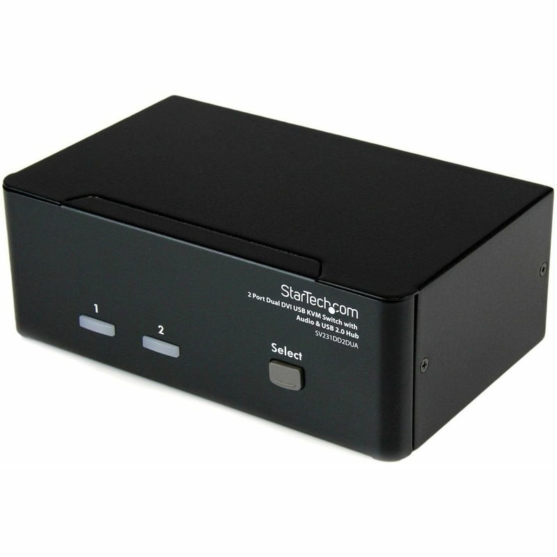 StarTech.com 2 Port Dual DVI USB KVM Switch w/ Audio & USB Hub - Thumbnail 1