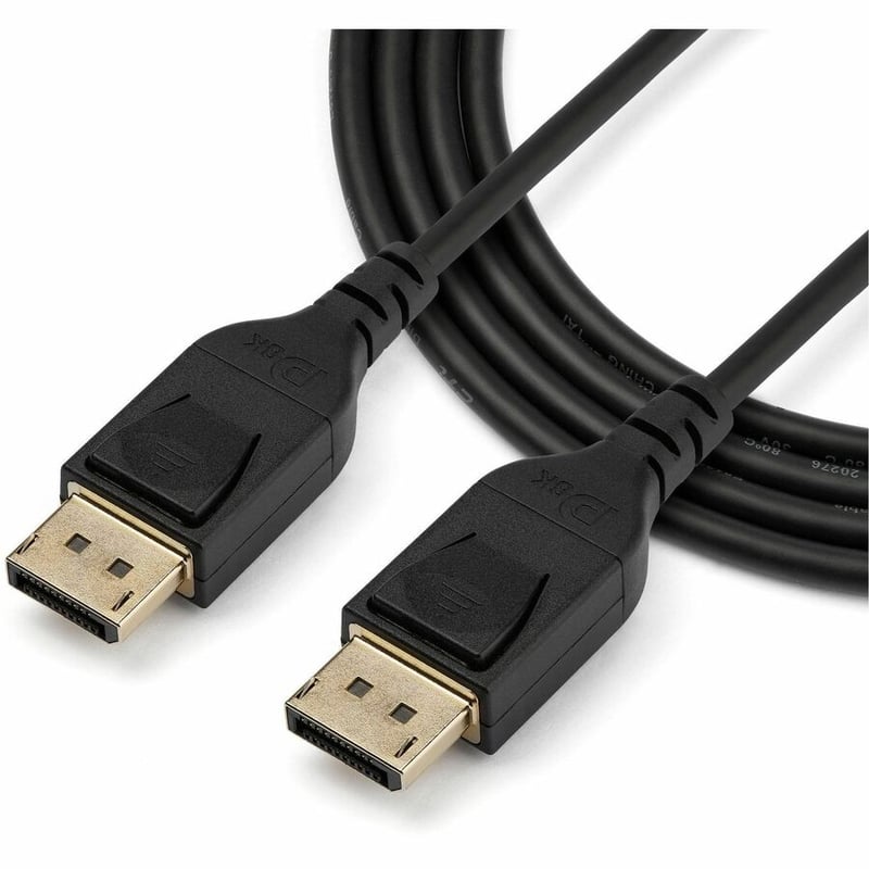 StarTech.com 2 m VESA Certified DisplayPort 1.4 Cable - 8K 60Hz HBR3 HDR - 6 ft Super UHD 4K 120Hz - DP to DP Slim Video Monitor Cord M/M - Thumbnail 4