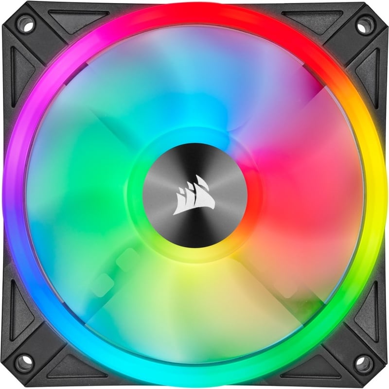 Corsair iCUE QL120 RGB 120mm PWM Triple Fan With Lighting Node CORE - 3 Pack - Thumbnail 3