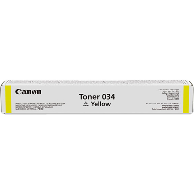 Canon 034 Original Laser Toner Cartridge - Yellow Pack - Thumbnail 2