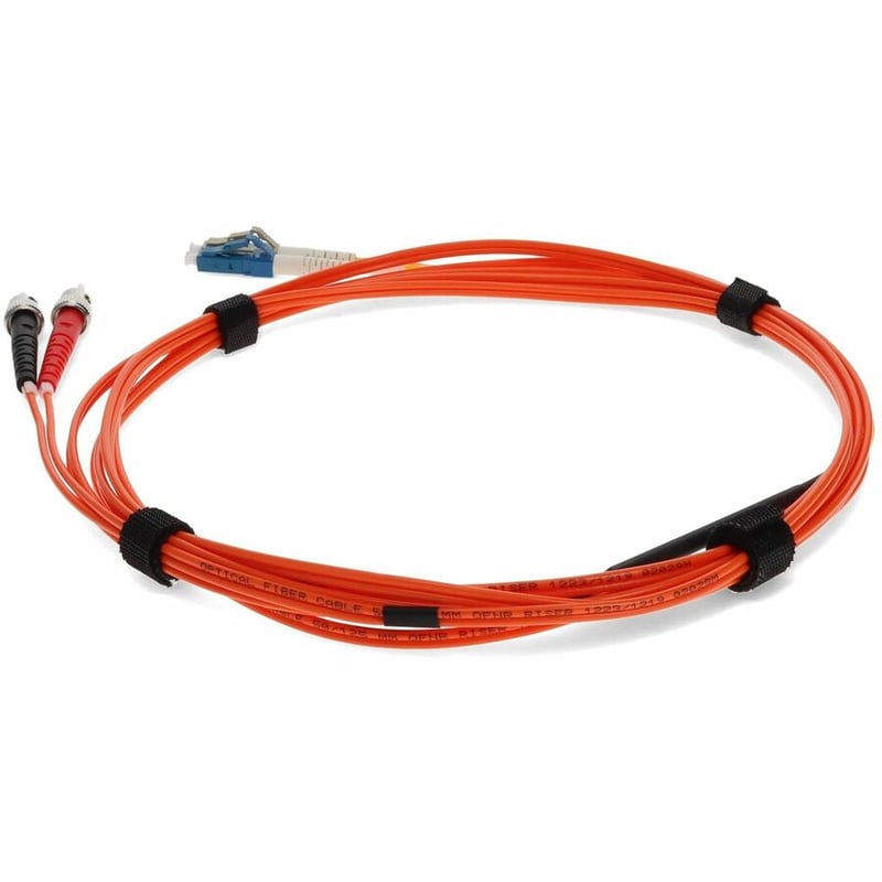 AddOn 2m LC (Male) to ST (Male) Orange OM2 & OS1 Duplex Fiber Mode Conditioning Cable - Thumbnail 3