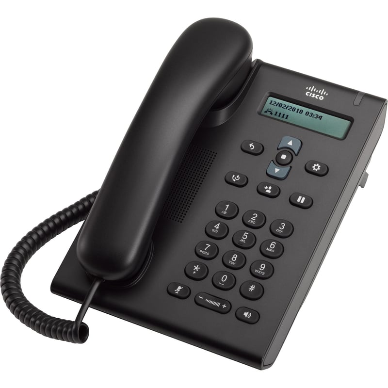 Cisco 3905 IP Phone - Refurbished - Wall Mountable, Desktop - Charcoal - Thumbnail 1