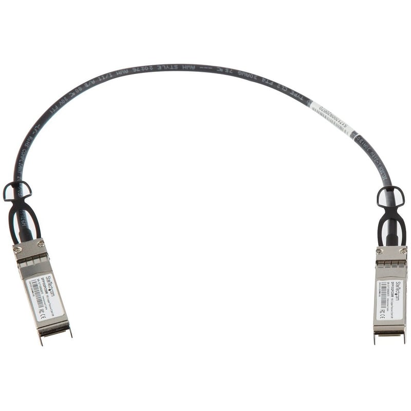 StarTech.com MSA Uncoded Compatible 0.5m 10G SFP+ to SFP+ Direct Attach Cable - 10 GbE SFP+ Copper DAC 10 Gbps Low Power Passive Twinax - Thumbnail 2