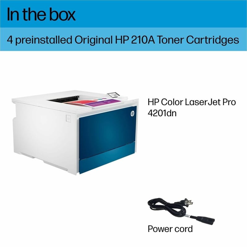 HP LaserJet Pro 4200 4201dn Desktop Wired Laser Printer - Color - Thumbnail 4