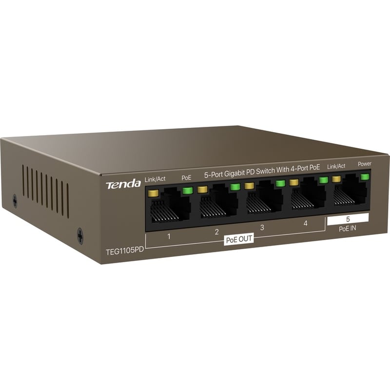 5-PORT GIGABIT SWITCH 4PORT POE . - Thumbnail 3