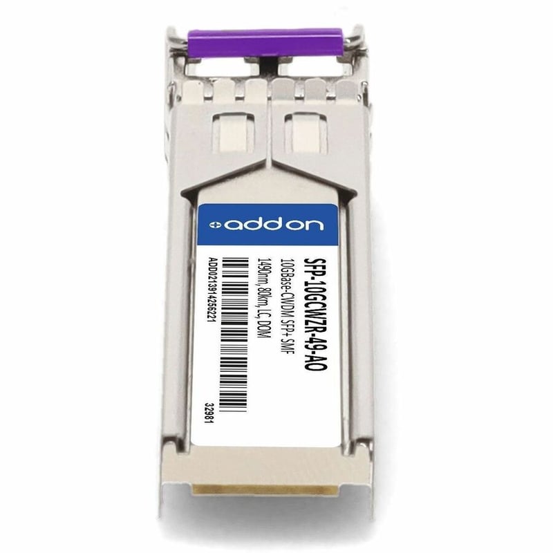 AddOn MRV® SFP-10GCWZR-49 Compatible TAA 10GBase-CWDM SFP+ Transceiver (SMF, 1490nm, 80km, LC, DOM) - Thumbnail 4