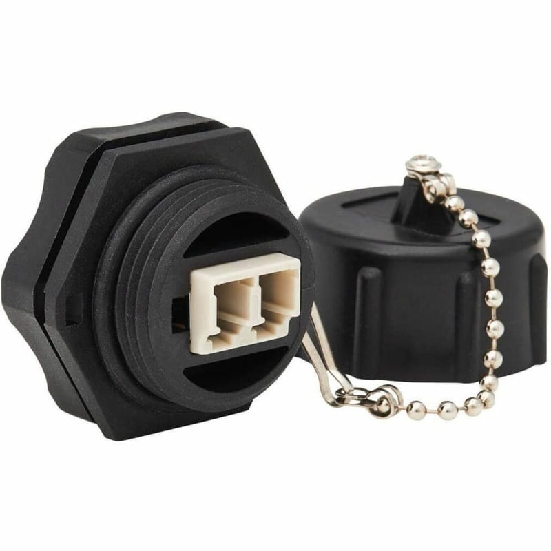 Tripp Lite by Eaton Rigid Industrial IP68 Duplex Multimode Fiber Coupler (LC/LC) with Dust Cap 10G Ethernet - Thumbnail 1