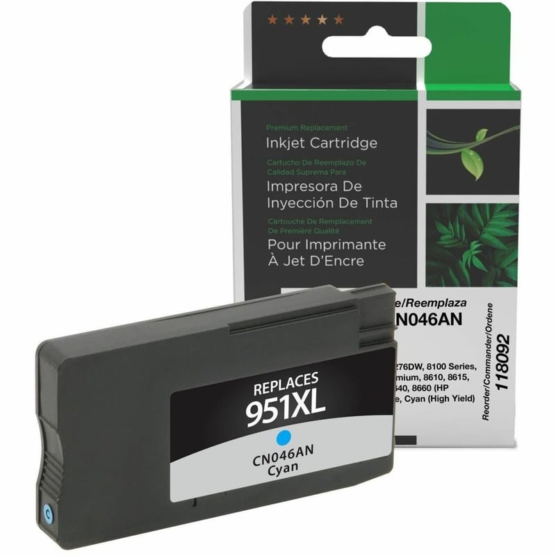 Clover Imaging Remanufactured High Yield Cyan Ink Cartridge for HP 951XL (CN046AN) - Thumbnail 1