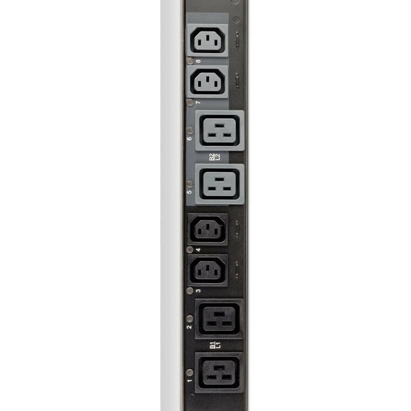 Eaton Tripp Lite Series 17.3kW 220-240V 3PH Switched PDU - LX Interface, Gigabit, 24 Outlets, IEC 309 30A Red 380-415V Input, Outlet Monitoring, LCD, 1.8 m Cord, 0U 1.8 m Height, TAA - Thumbnail 4