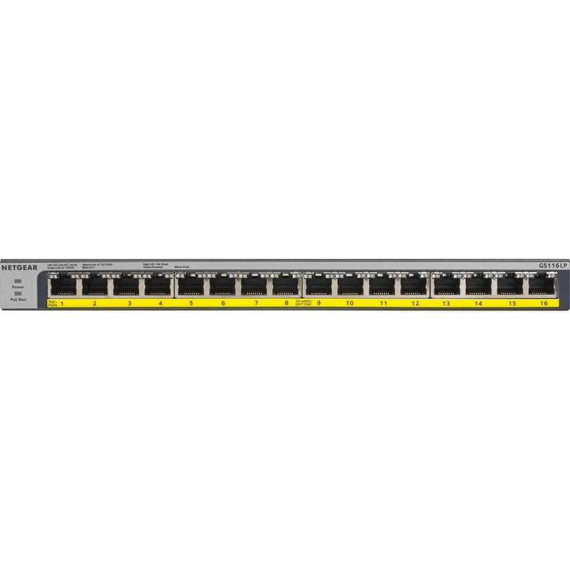 Netgear 16-Port 76W PoE/PoE+ Gigabit Ethernet Unmanaged Switch - Thumbnail 2